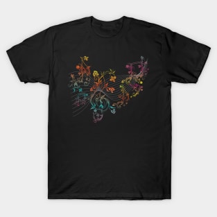 Floral Music Notes T-Shirt